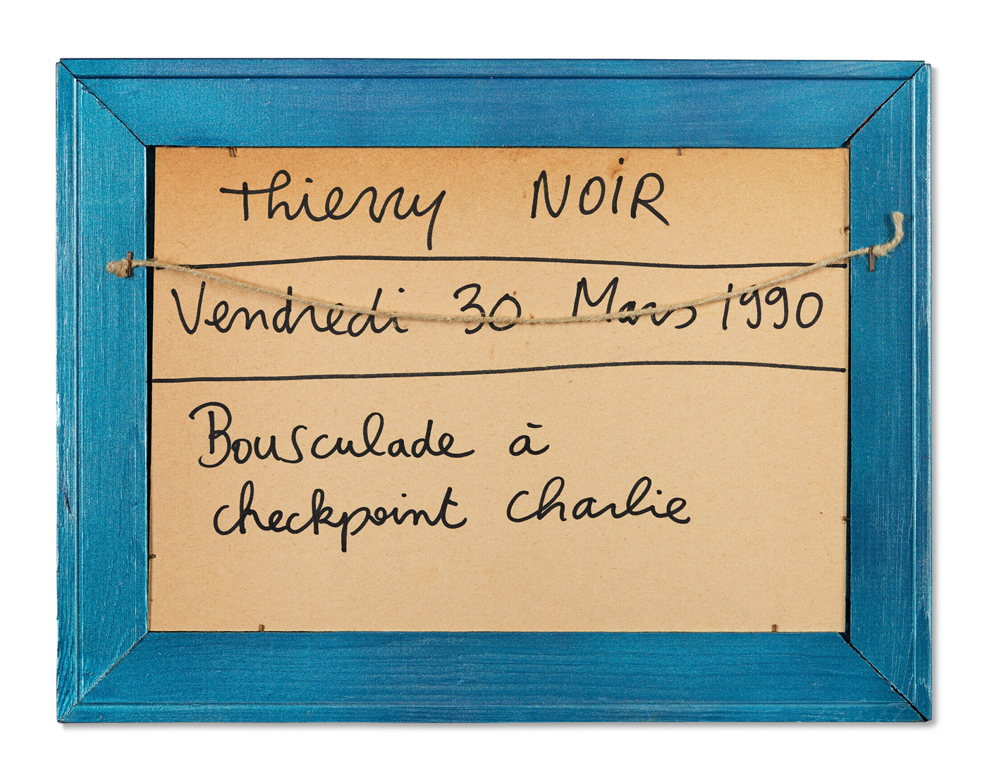 Thierry Noir - Bousculades à checkpoint Charlie (verso)